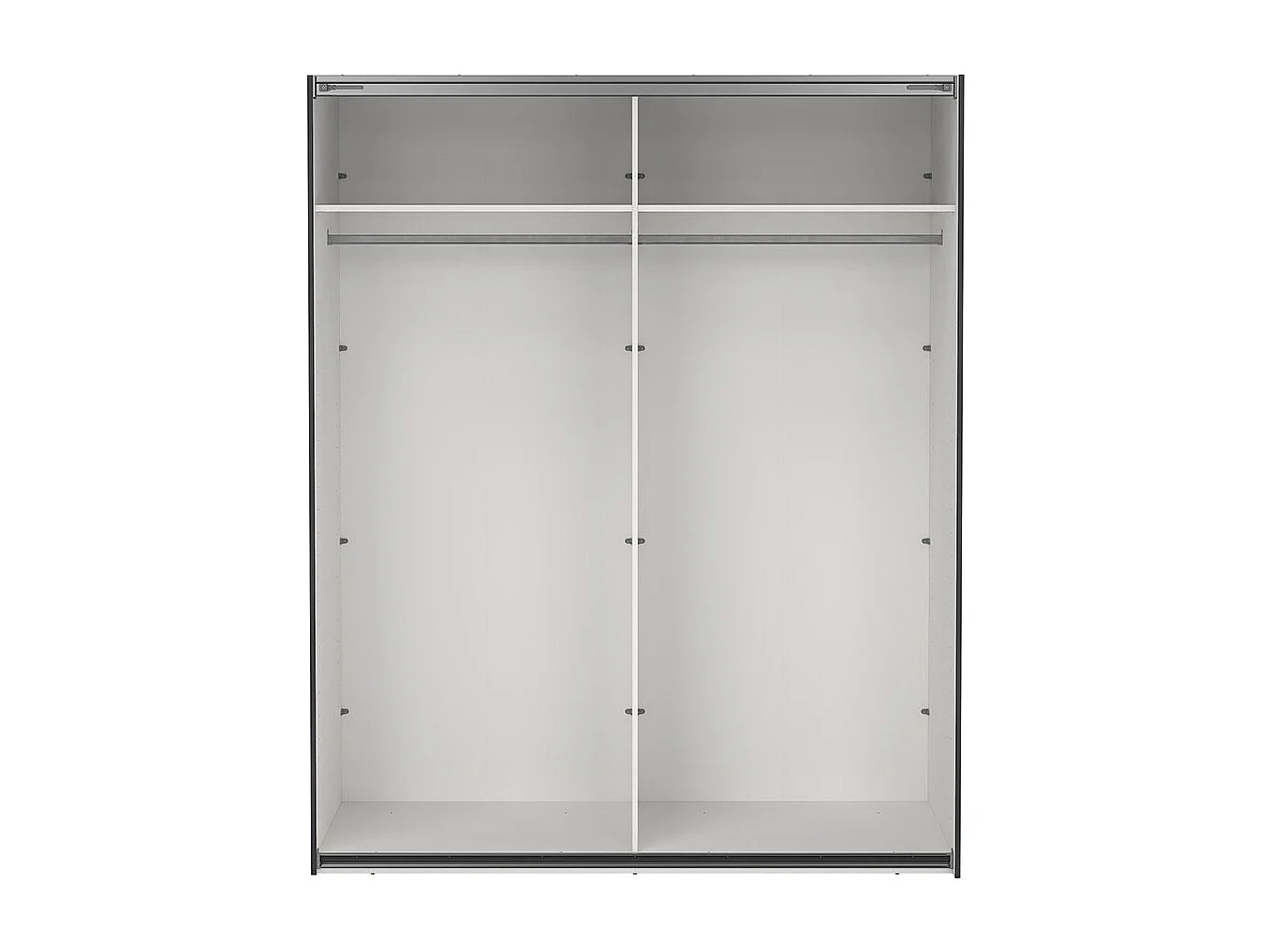 Catania armoire coulissante 2 portes avec miroir 180x220cm gris mat.