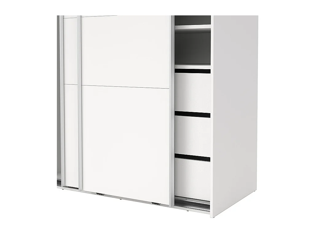 Catania Schiebetürenschrank 2 Türen 120x200cm weiß.