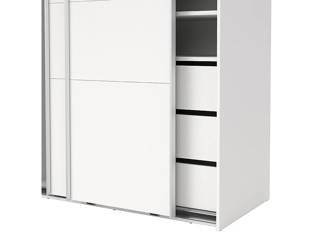 Catania schuifdeurkast 2 deuren 120x200cm wit.