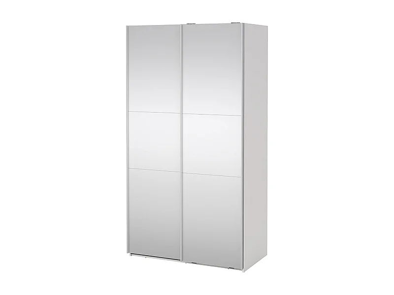 Como armoire coulissante 2 portes avec miroir 120x220cm blanc.