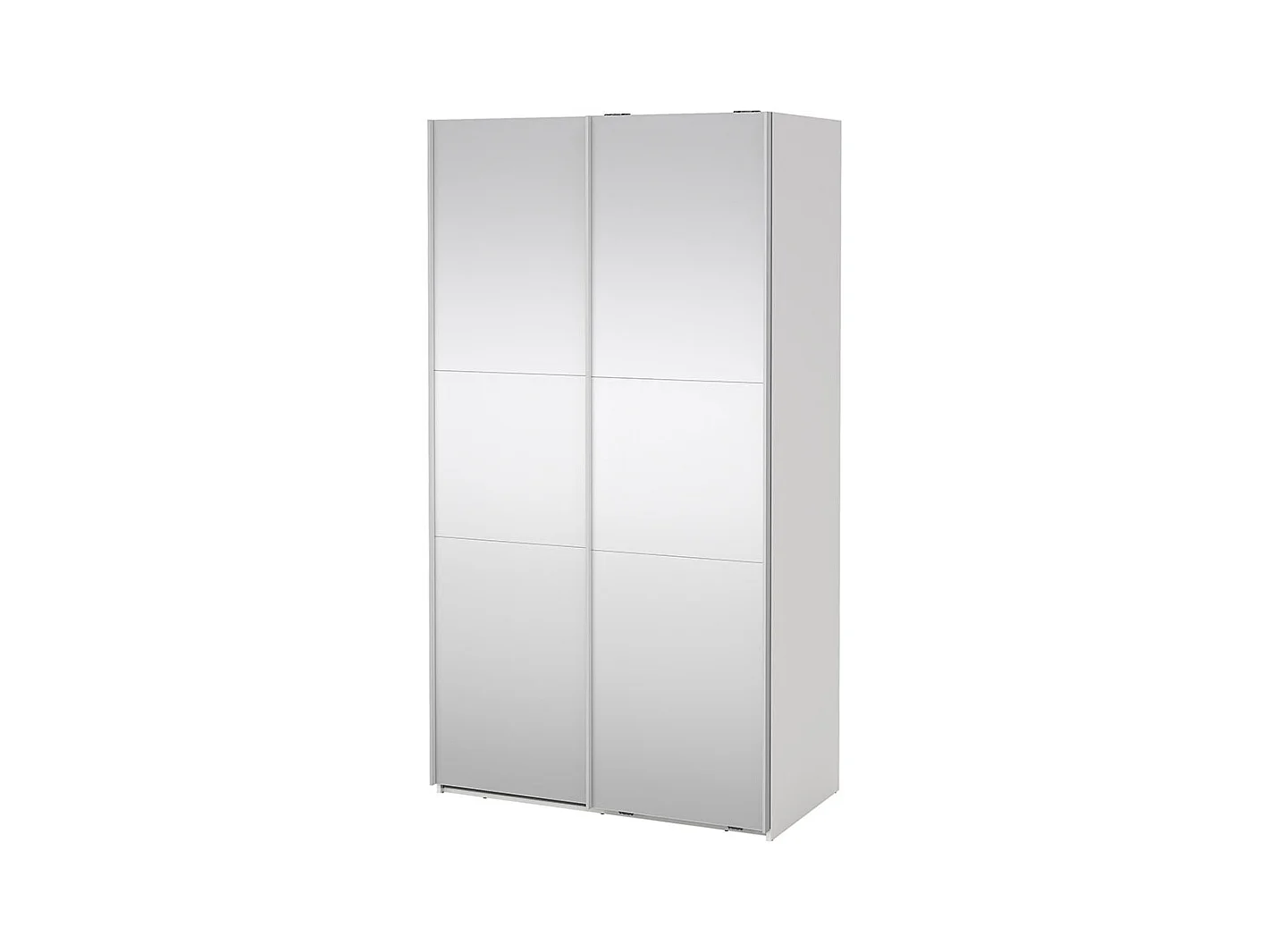 Como armoire coulissante 2 portes avec miroir 120x220cm blanc.