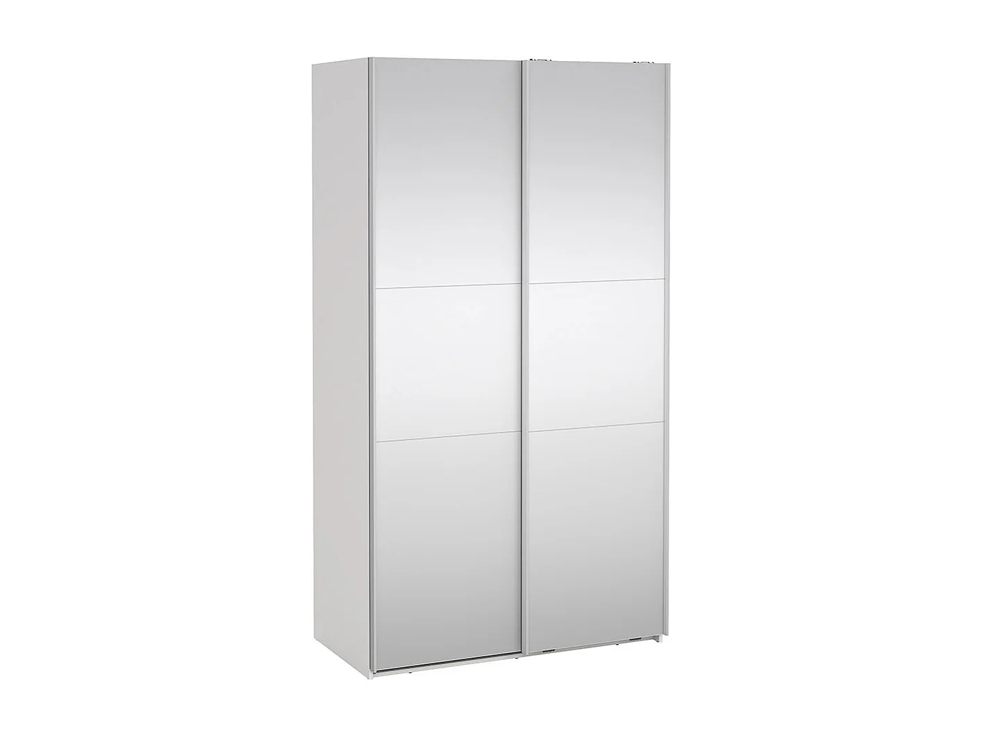 Como Schiebetürenschrank 2 Türen mit Spiegel 120x220cm weiß.