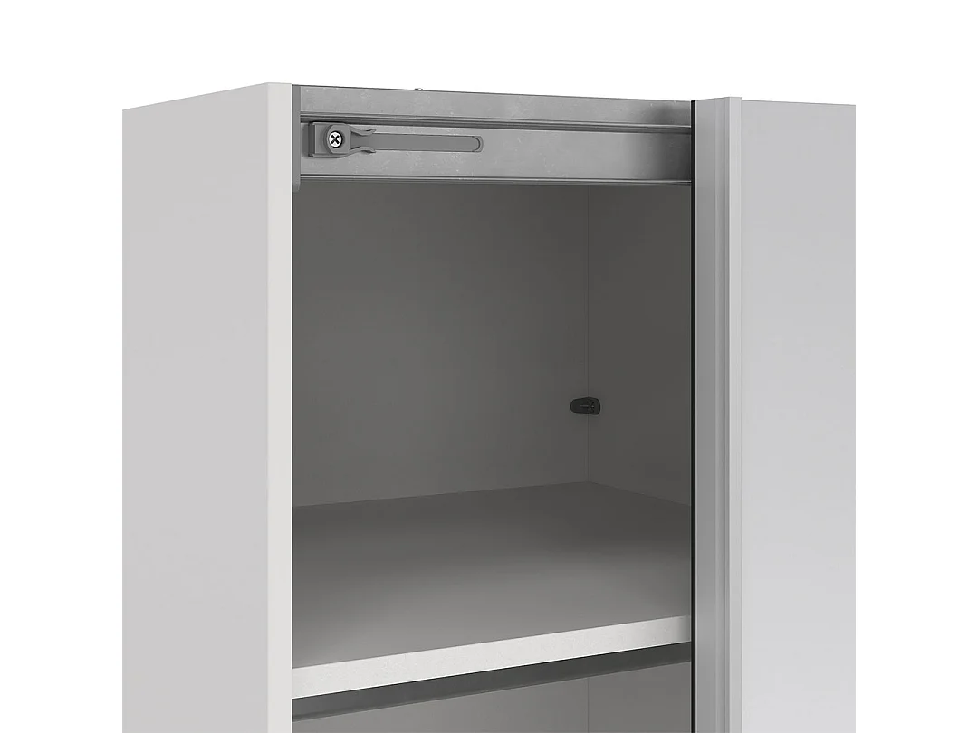 Como Schiebetürenschrank 2 Türen mit Spiegel 120x220cm weiß.