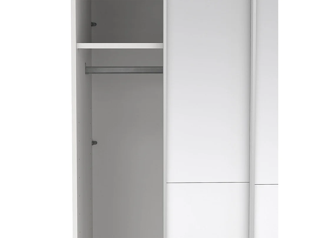 Como Schiebetürenschrank 2 Türen mit Spiegel 120x220cm weiß.