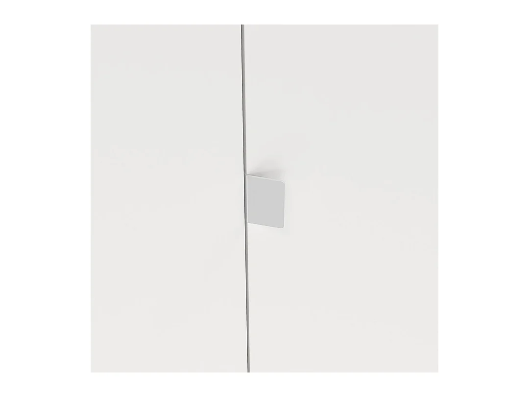 Next armoire de rangement 4 portes 2 tiroirs 197x200cm blanc.