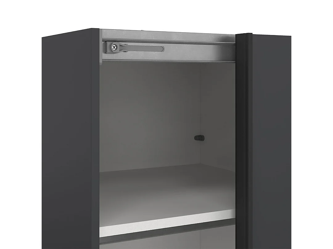 Como armoire coulissante 2 portes 120x220cm gris mat.