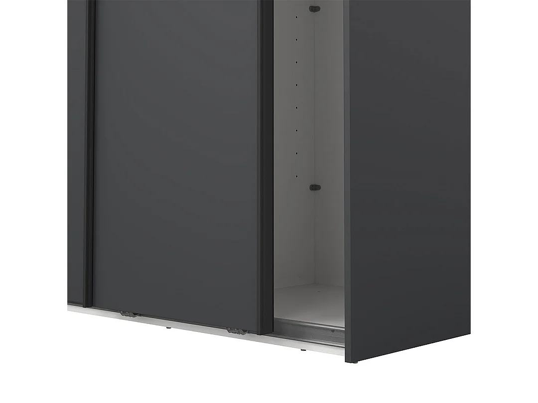 Como armoire coulissante 2 portes 120x220cm gris mat.