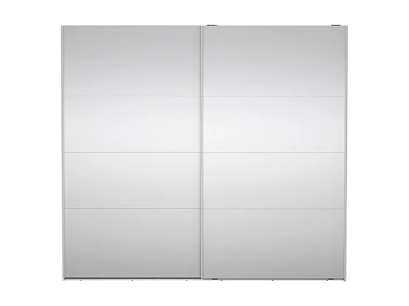 Catania schuifdeurkast 2 deuren met spiegel 245x220cm wit.