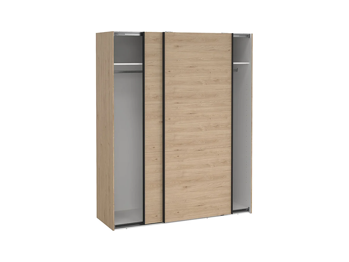 Como armoire coulissante 2 portes 180x220cm chêne décor.