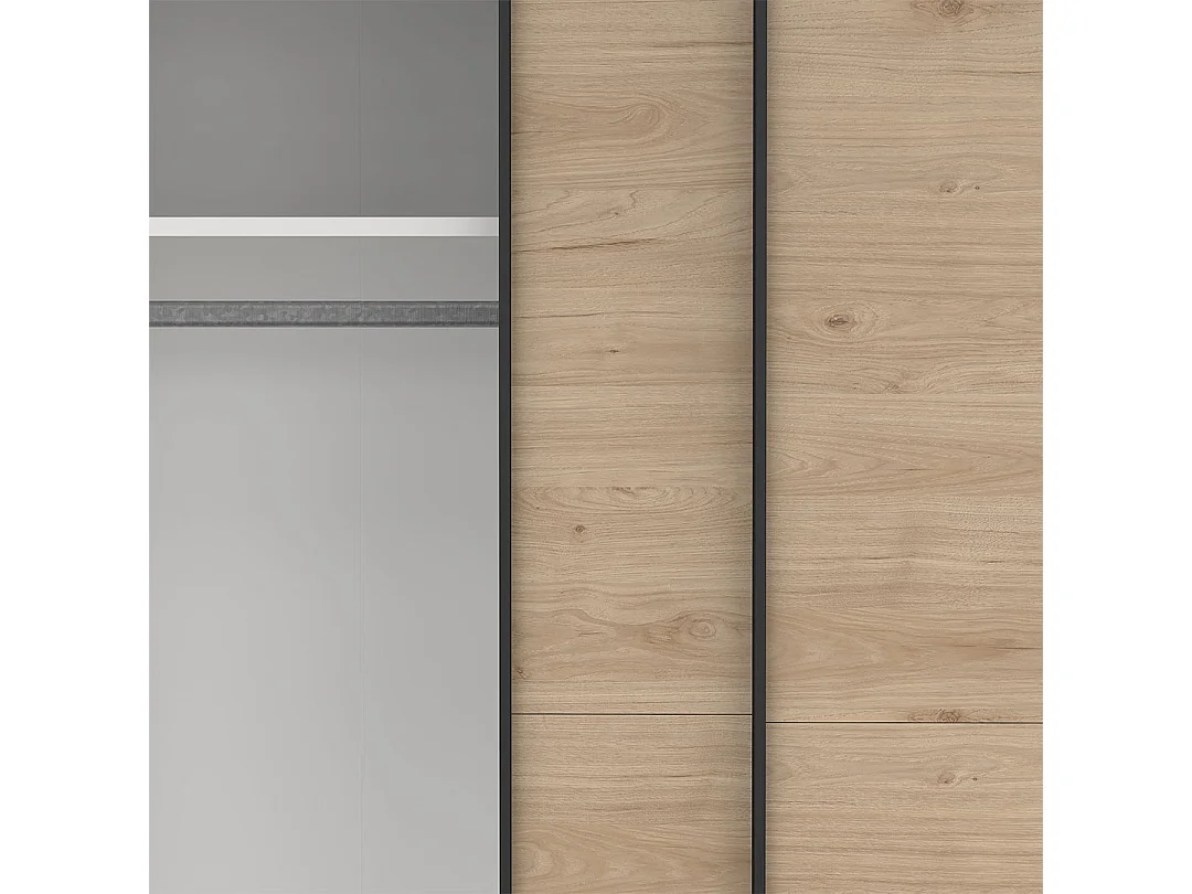 Como armoire coulissante 2 portes 180x220cm chêne décor.