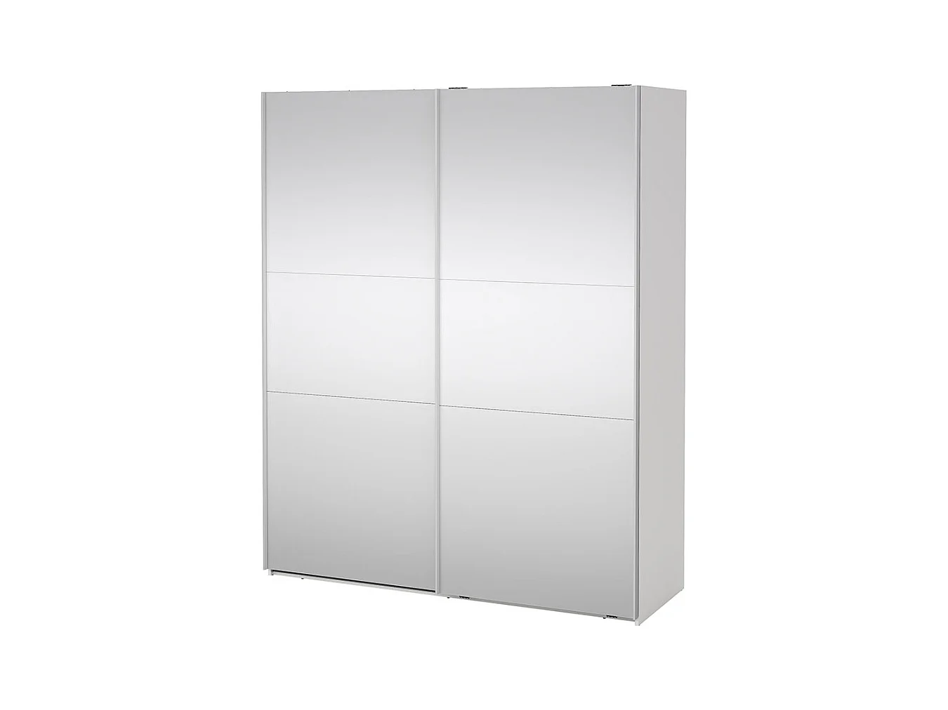 Como armoire coulissante 2 portes avec miroir 180x220cm blanc.