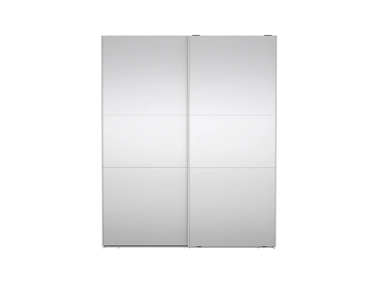 Como armoire coulissante 2 portes avec miroir 180x220cm blanc.