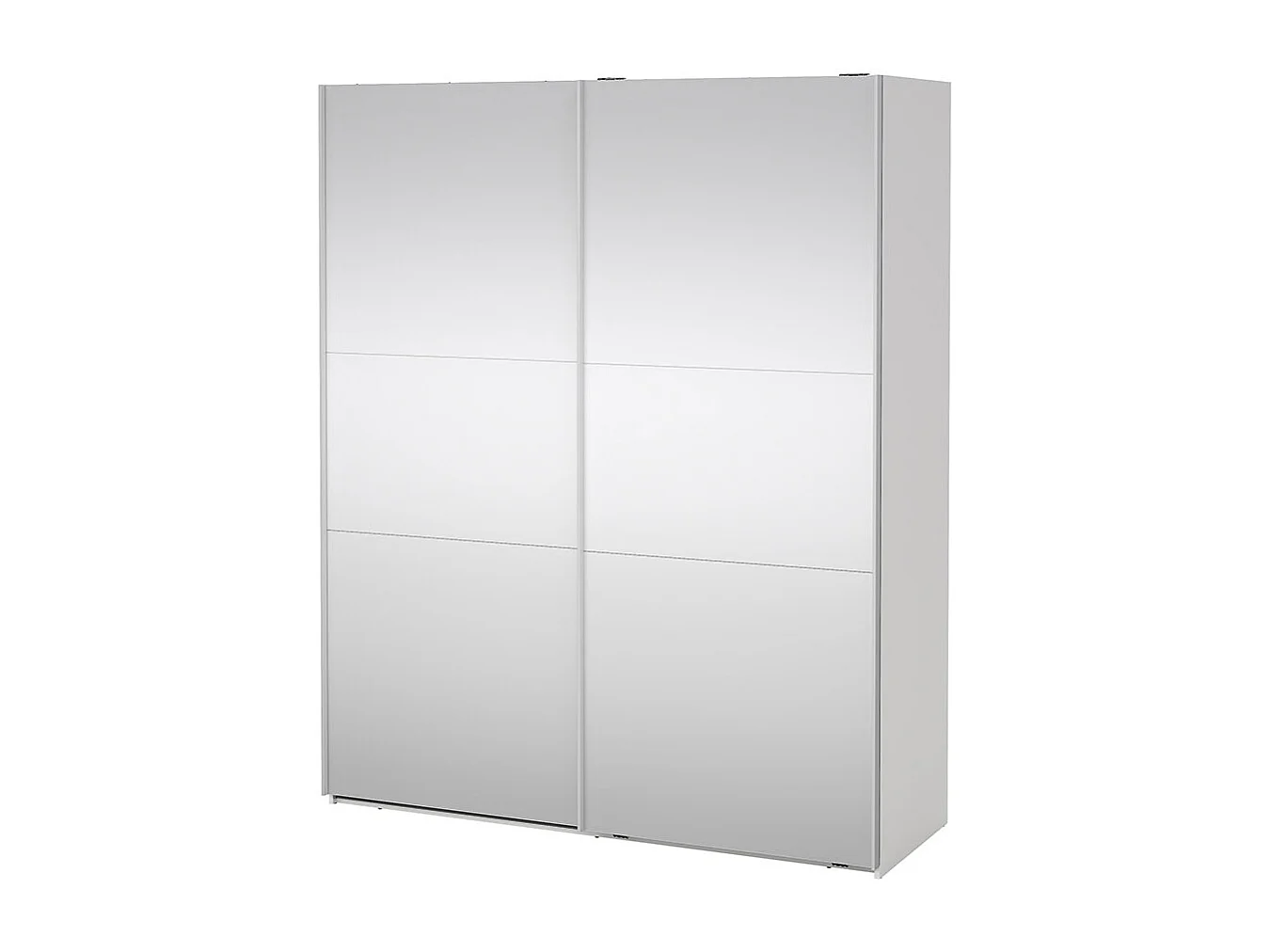 Como armoire coulissante 2 portes avec miroir 180x220cm blanc.