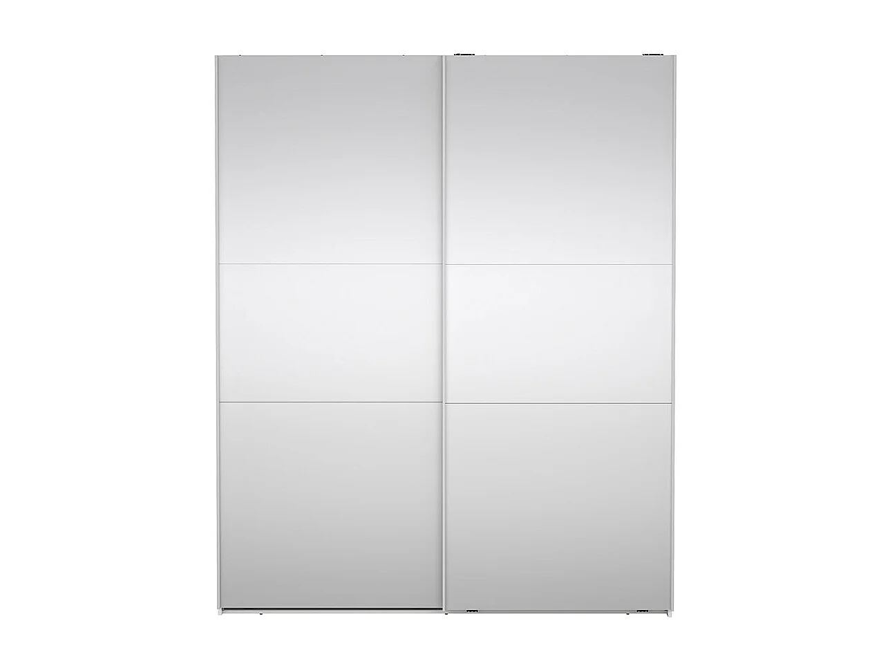 Como armoire coulissante 2 portes avec miroir 180x220cm blanc.