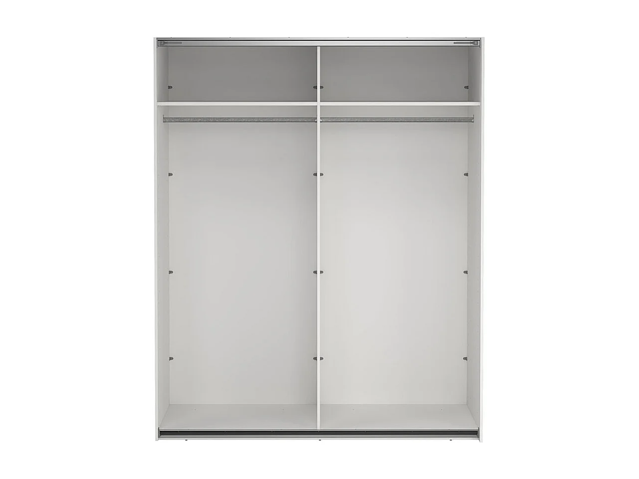 Como armoire coulissante 2 portes avec miroir 180x220cm blanc.