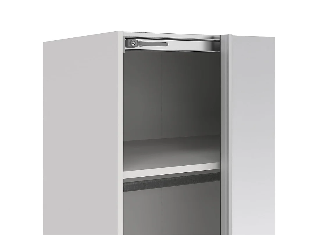 Como armoire coulissante 2 portes avec miroir 180x220cm blanc.