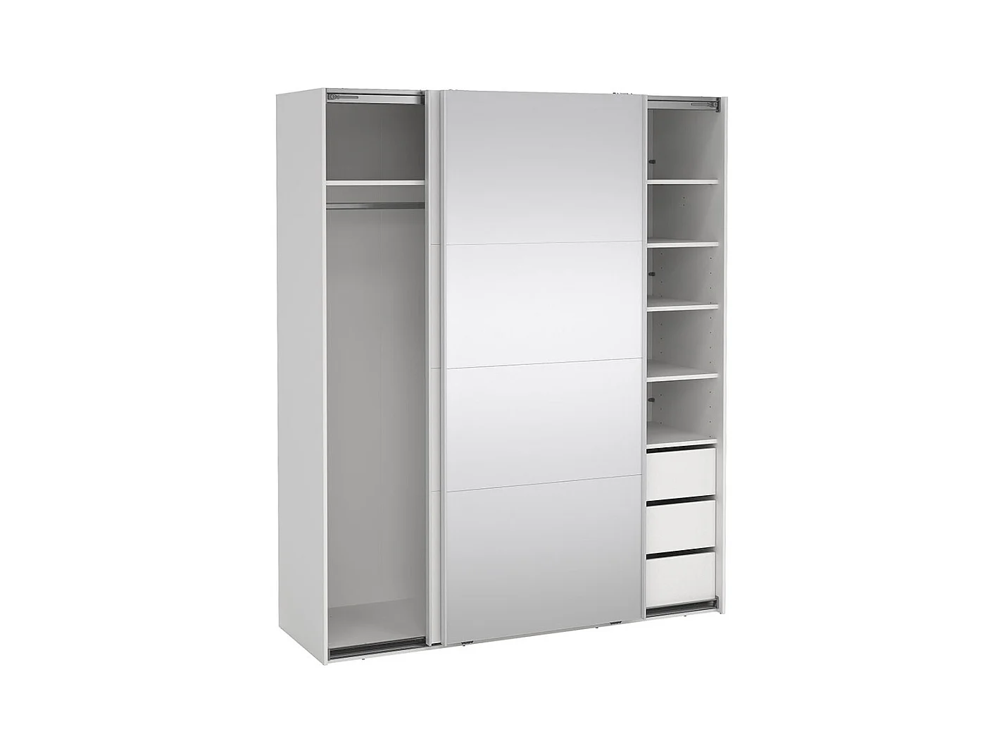 Catania Schiebetürenschrank 2 Türen 180x220cm weiß.