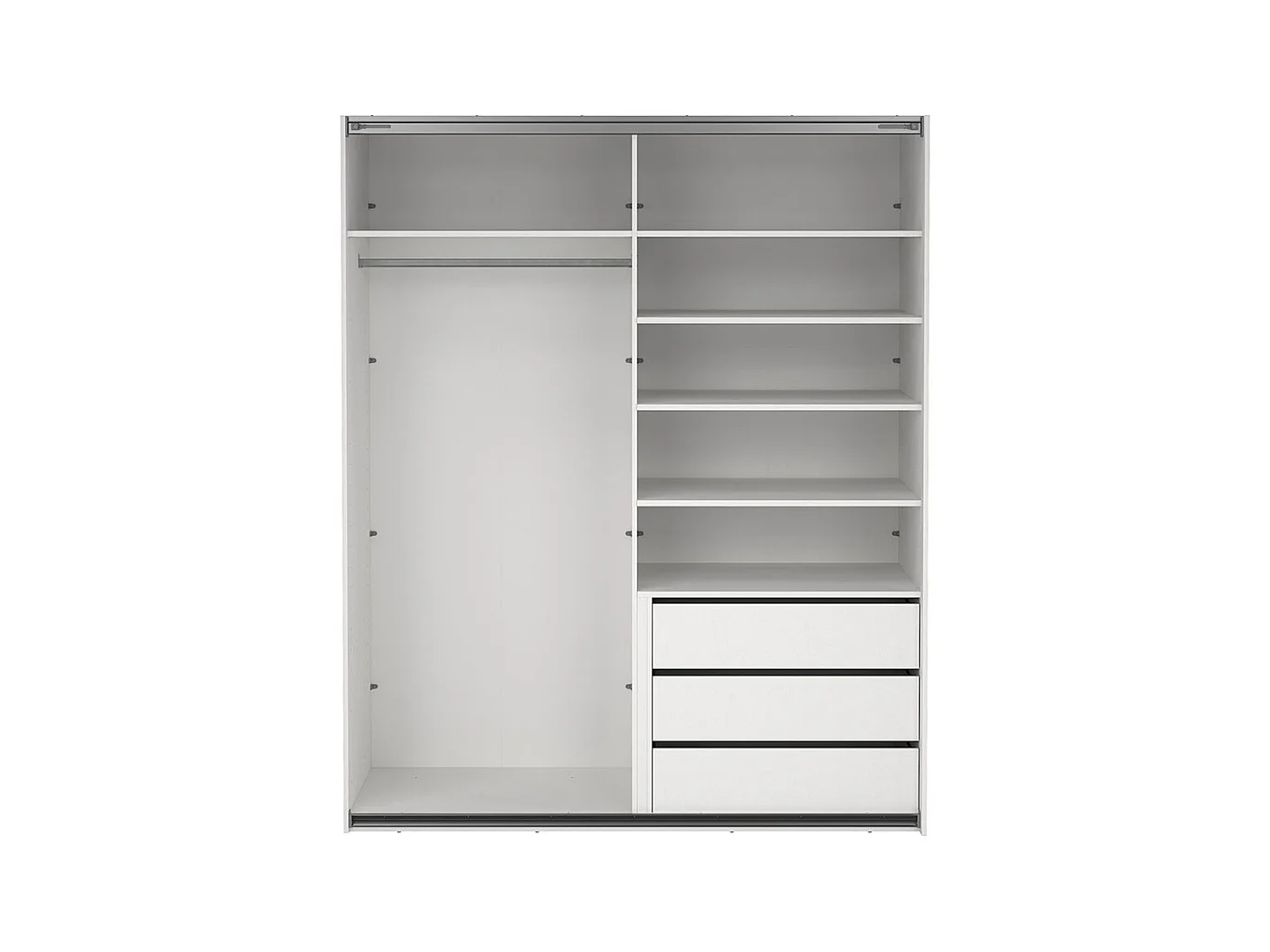 Catania Schiebetürenschrank 2 Türen 180x220cm weiß.