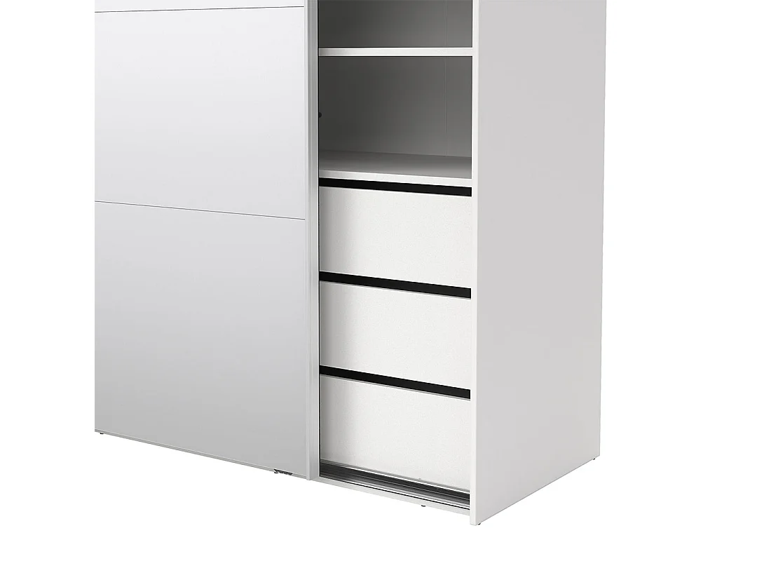 Catania schuifdeurkast 2 deuren 180x220cm wit.