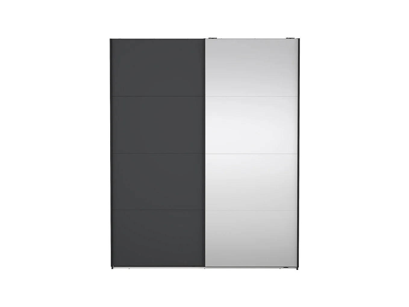 Bergamo armoire coulissante 2 portes 180x220cm gris mat.
