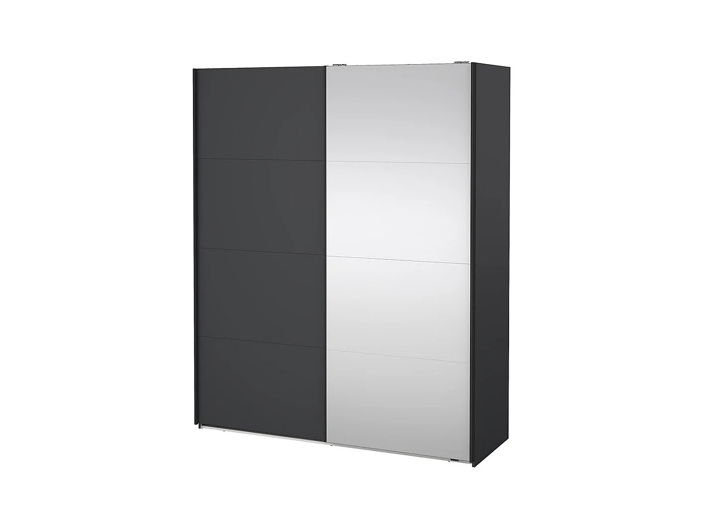 Bergamo armoire coulissante 2 portes 180x220cm gris mat.