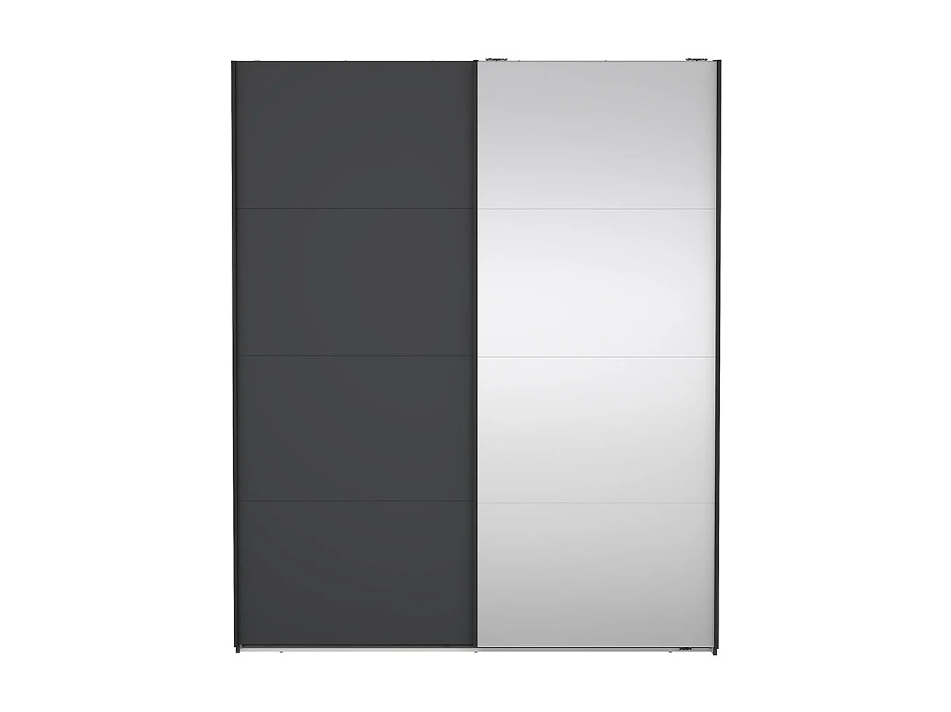 Bergamo armoire coulissante 2 portes 180x220cm gris mat.