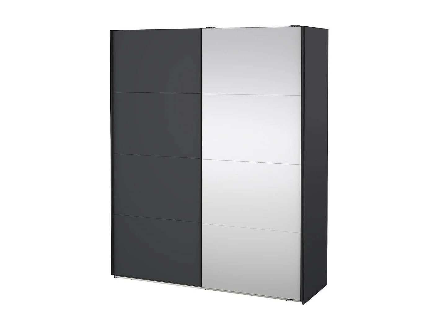 Bergamo armoire coulissante 2 portes 180x220cm gris mat.
