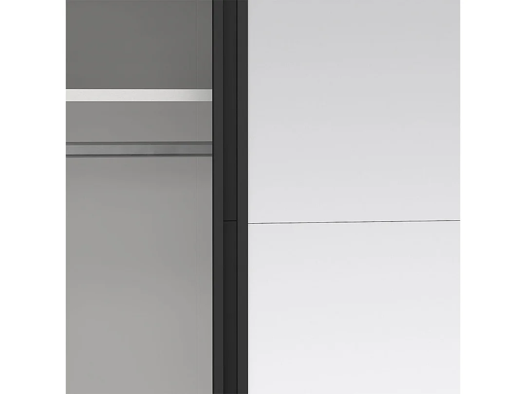 Bergamo armoire coulissante 2 portes 180x220cm gris mat.