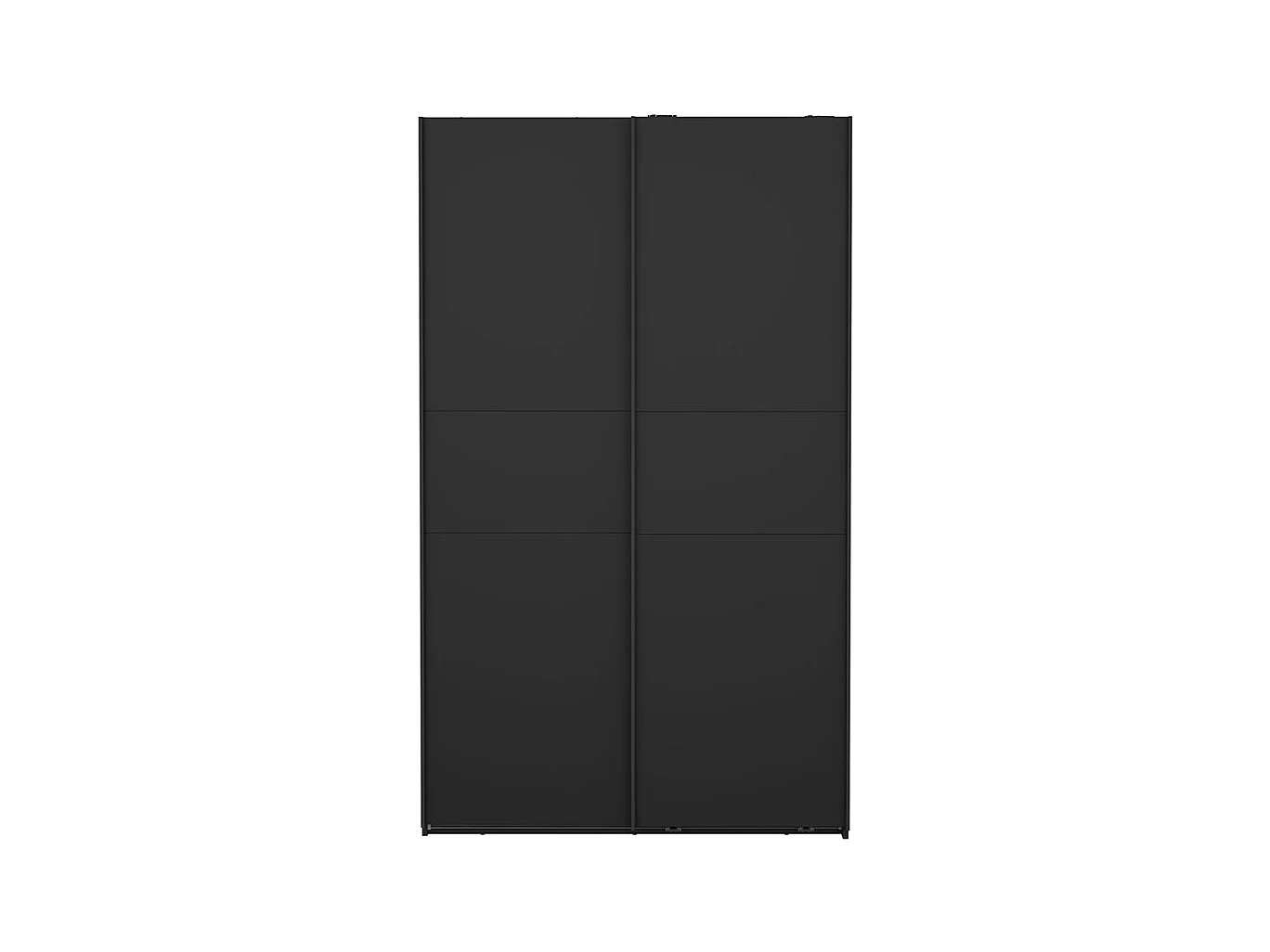 Como armoire coulissante 2 portes 120x200cm noir mat.