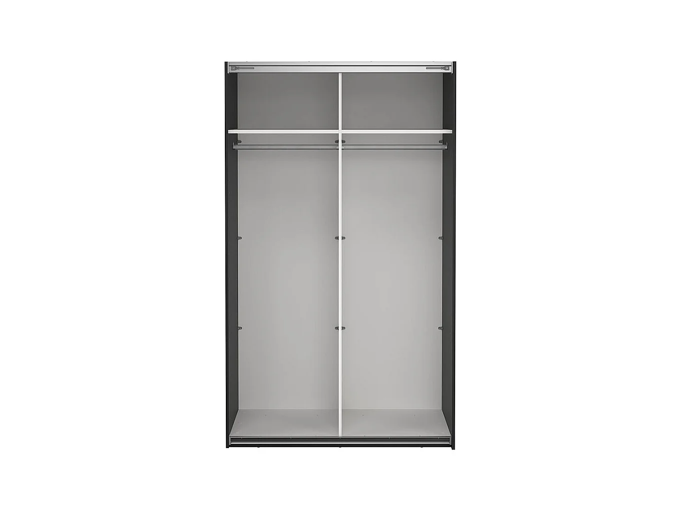 Como armoire coulissante 2 portes 120x200cm noir mat.