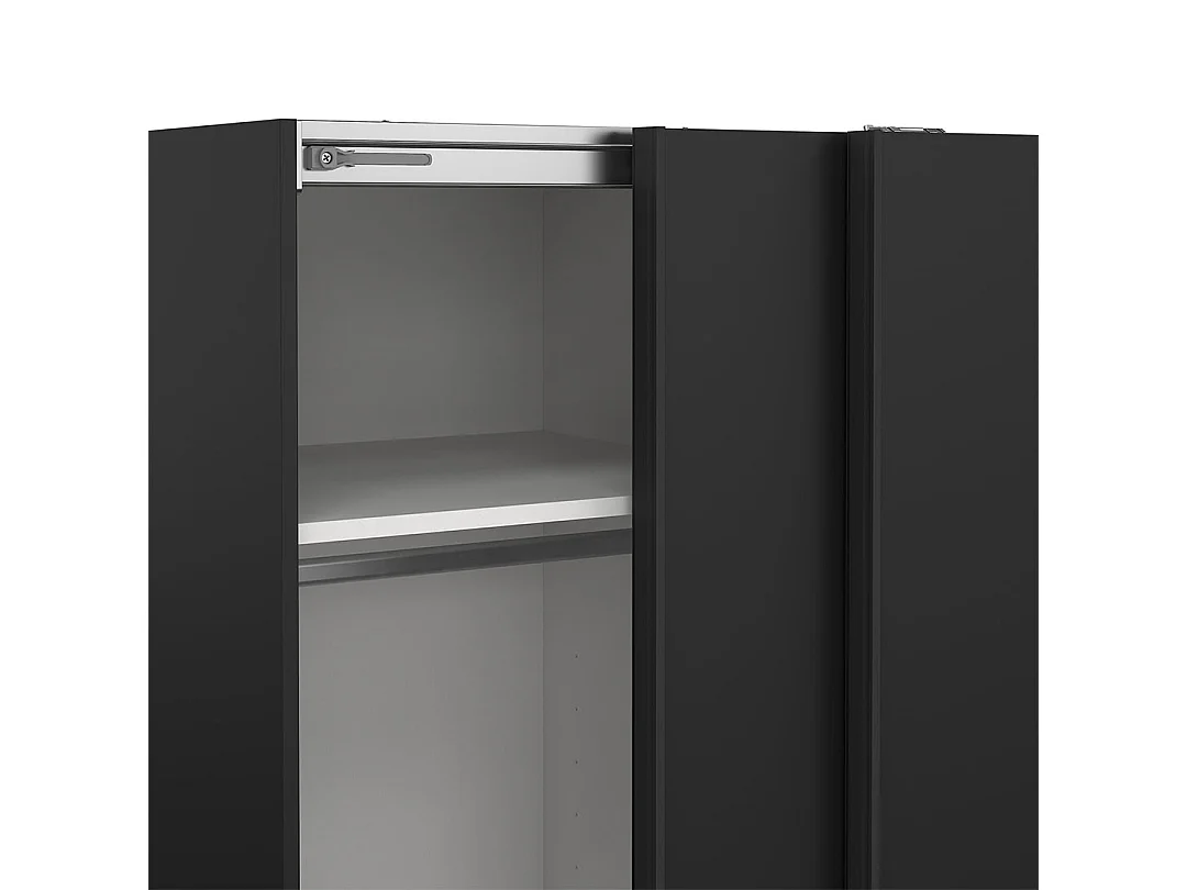 Como armoire coulissante 2 portes 120x200cm noir mat.