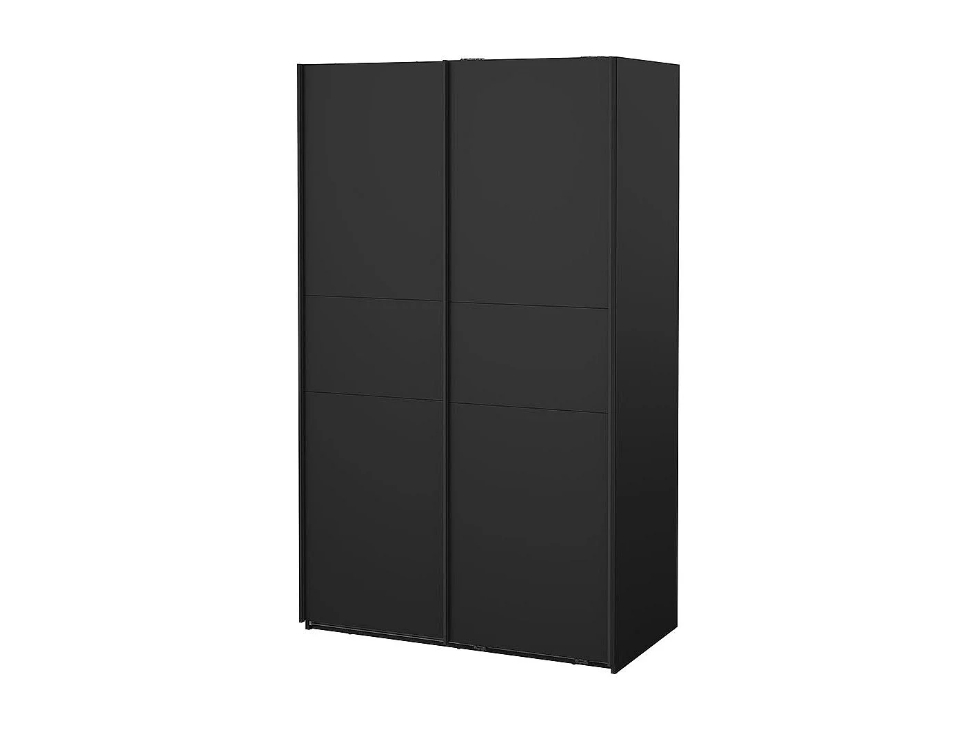 Como armoire coulissante 2 portes 120x200cm noir mat.