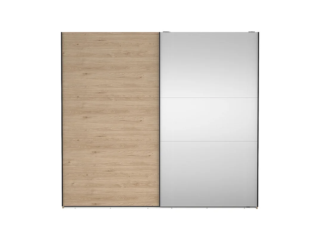 Como armoire coulissante 2 portes 245x220cm chêne décor.