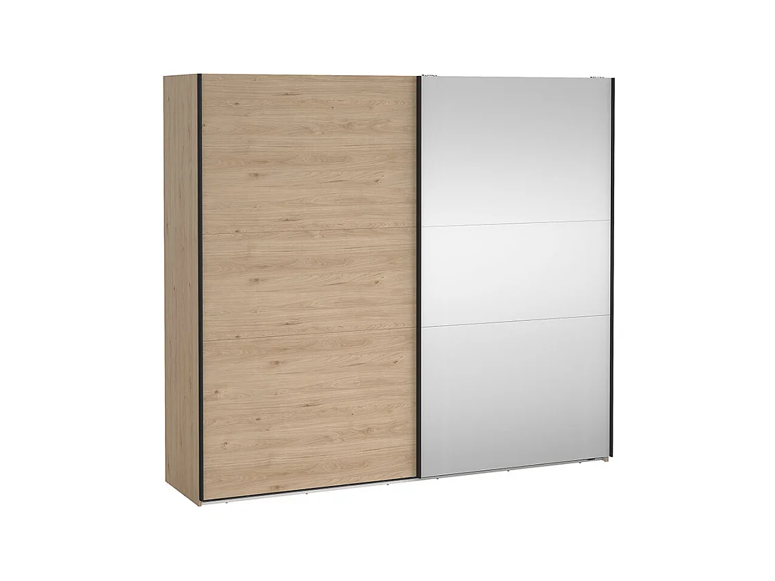 Como armoire coulissante 2 portes 245x220cm chêne décor.