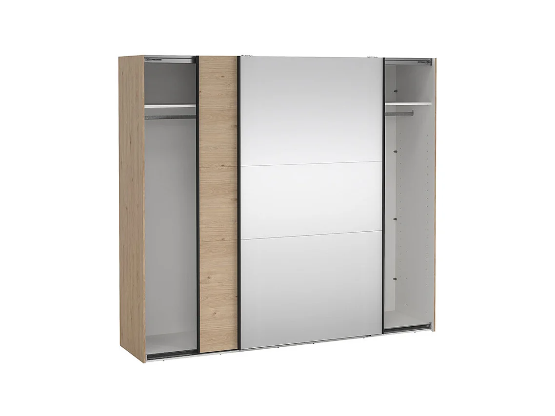 Como armoire coulissante 2 portes 245x220cm chêne décor.