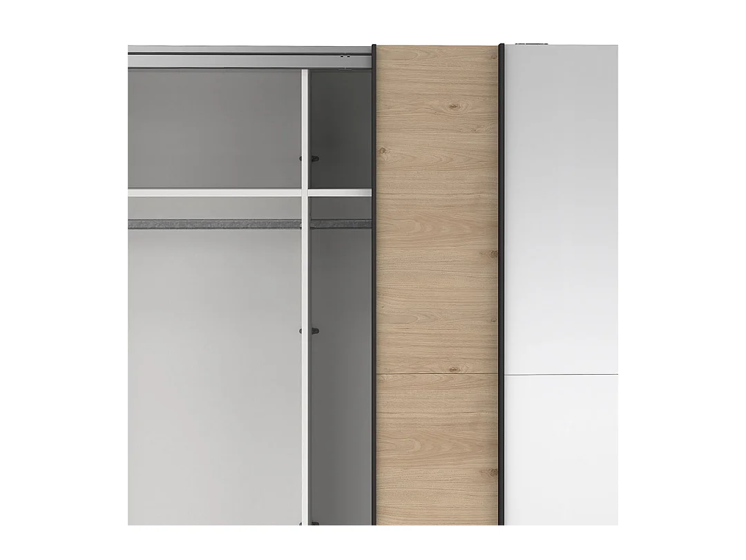 Como armoire coulissante 2 portes 245x220cm chêne décor.