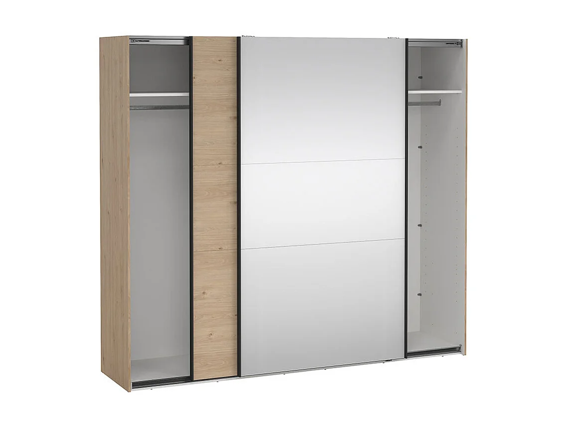 Como Schiebetürenschrank 2 Türen 245x220cm Eiche Dekor.