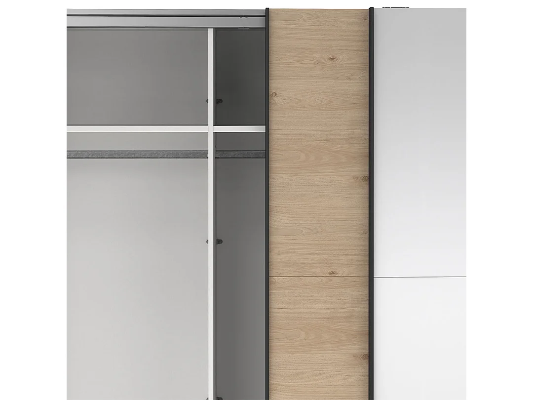 Como Schiebetürenschrank 2 Türen 245x220cm Eiche Dekor.