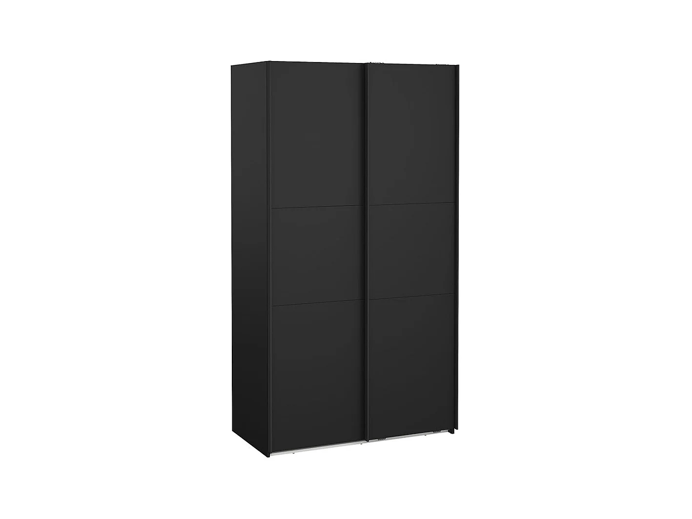 Como armoire coulissante 2 portes 120x220cm noir mat.