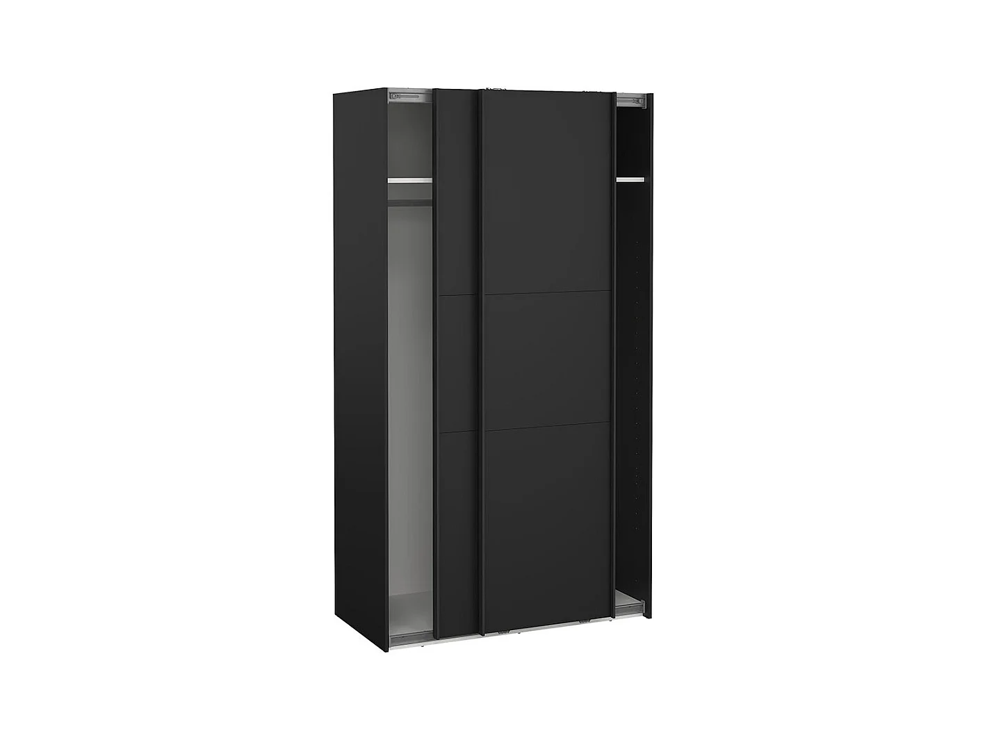 Como armoire coulissante 2 portes 120x220cm noir mat.