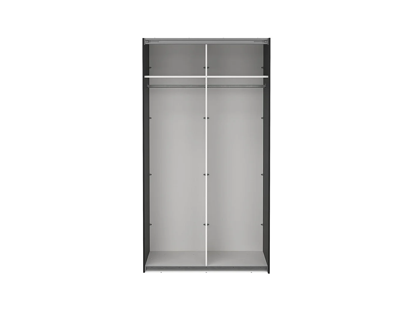 Como armoire coulissante 2 portes 120x220cm noir mat.
