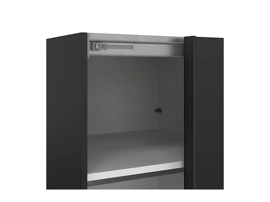 Como armoire coulissante 2 portes 120x220cm noir mat.