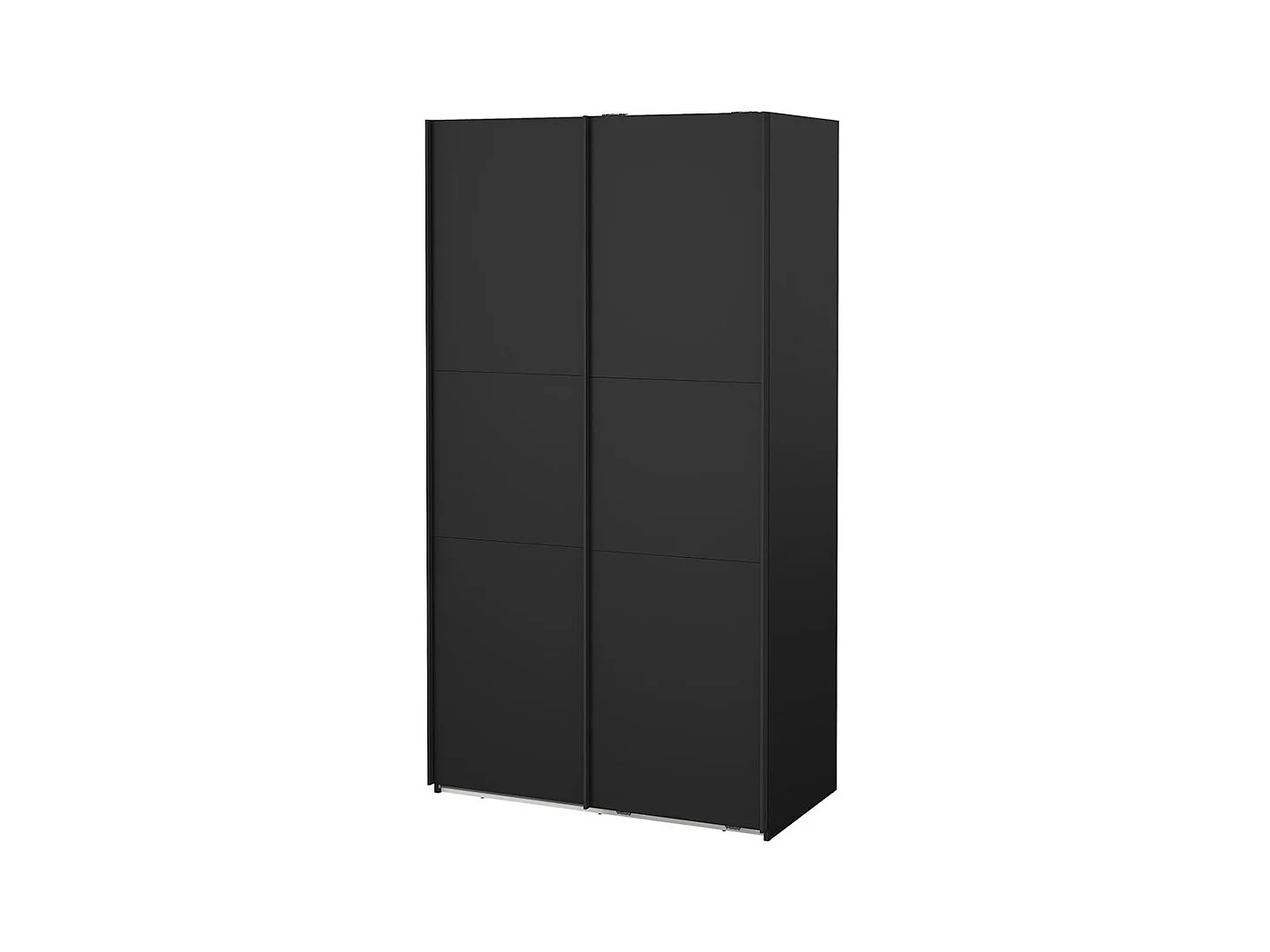 Como armoire coulissante 2 portes 120x220cm noir mat.