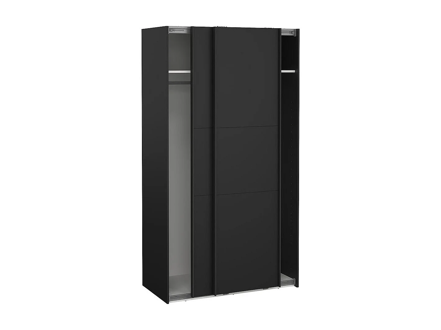 Como armoire coulissante 2 portes 120x220cm noir mat.