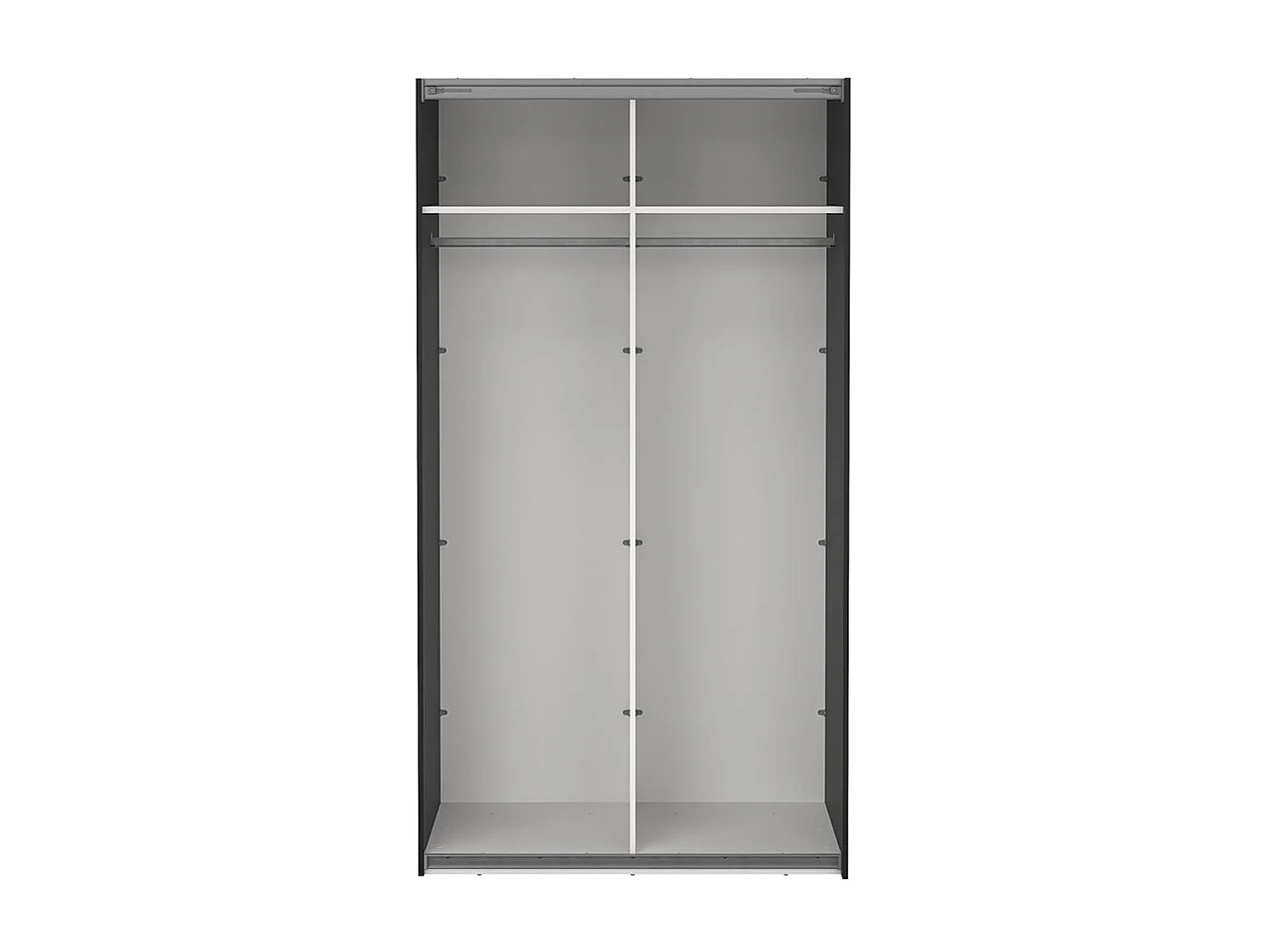 Como armoire coulissante 2 portes 120x220cm noir mat.