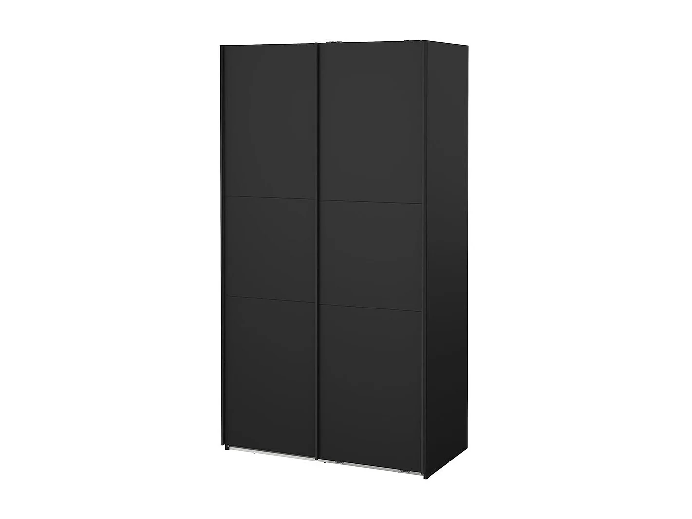 Como armoire coulissante 2 portes 120x220cm noir mat.