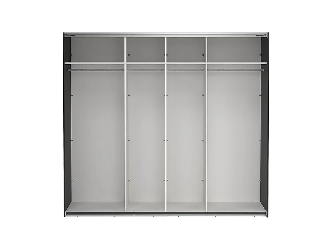 Como armoire coulissante 2 portes 245x220cm noir mat.