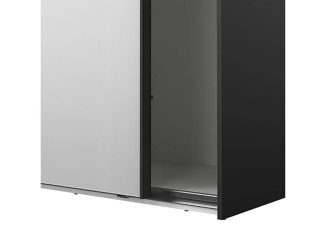 Como armoire coulissante 2 portes 245x220cm noir mat.