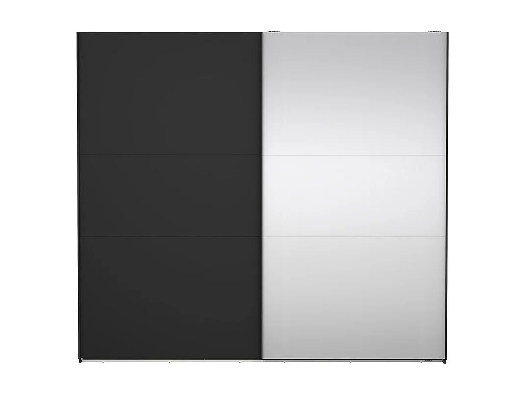 Como armoire coulissante 2 portes 245x220cm noir mat.