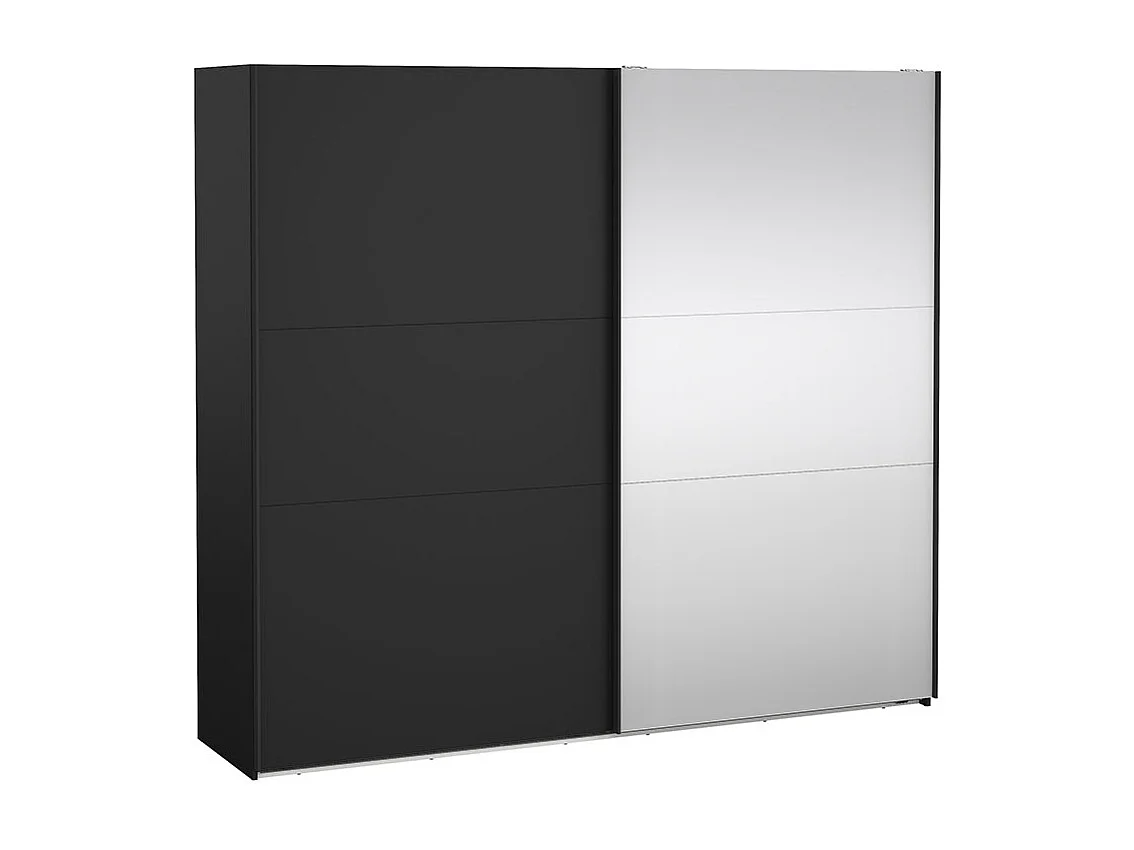 Como armoire coulissante 2 portes 245x220cm noir mat.